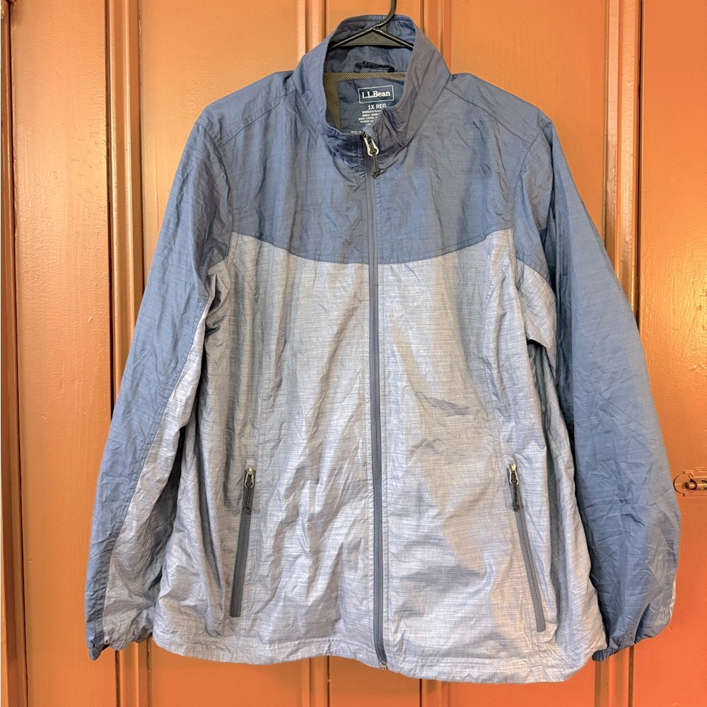LL Bean Womens 299798  Zip Light Jacket Sz 1X